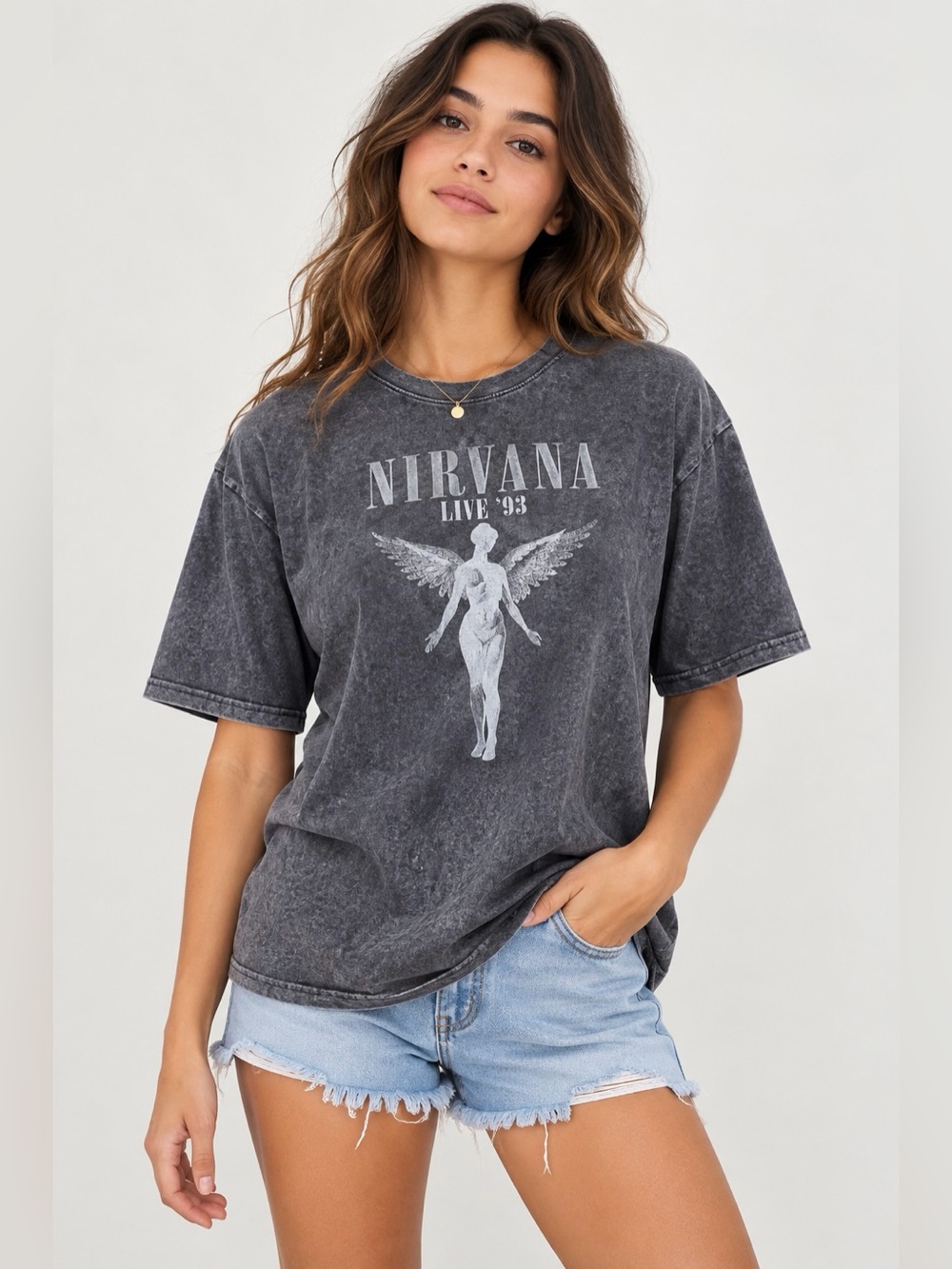 🎸🖤 Nirvana In Utero Graphic Tee | Oversized Fit | XXS | Black